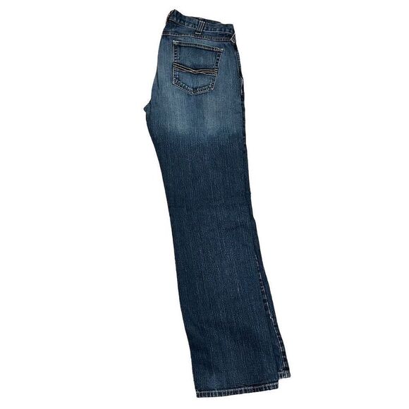 Ariat Men's 36x36 Rocker N7 Straight Leg Blue Jeans 5-Pocket Zip Fly Button - Picture 4 of 7